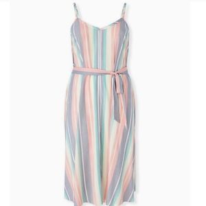 Torrid Striped Belted Sun Dress